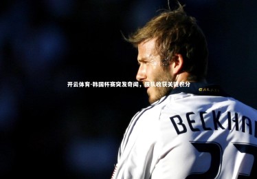 开云体育-韩国杯赛突发奇闻，强队收获关键积分